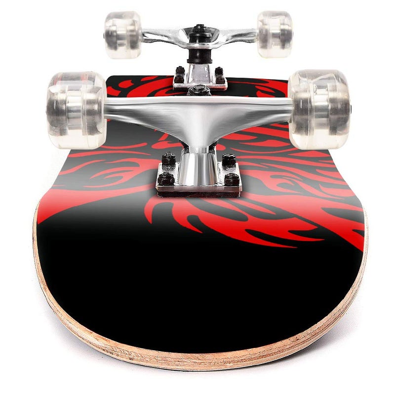 Chrome Wheels ChromeWheels 31 inch Skateboard Double Kick Skate Board Cruiser Longboard 8 Layer Maple Deck Skateboards for Kids and Beginners - Image 2